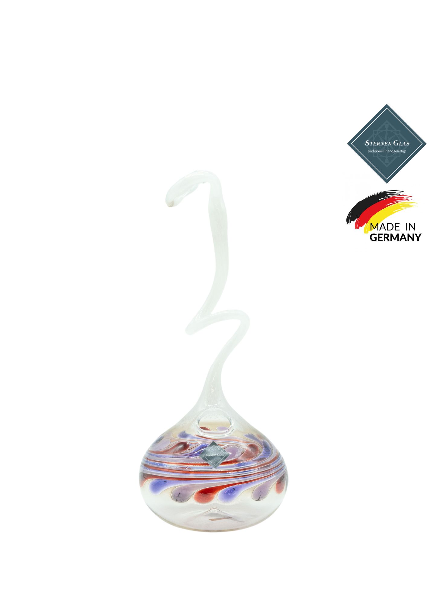 STERNEN GLAS | Rose Vase | S Shape White STERNEN GLAS | Rose Vase | S Shape White