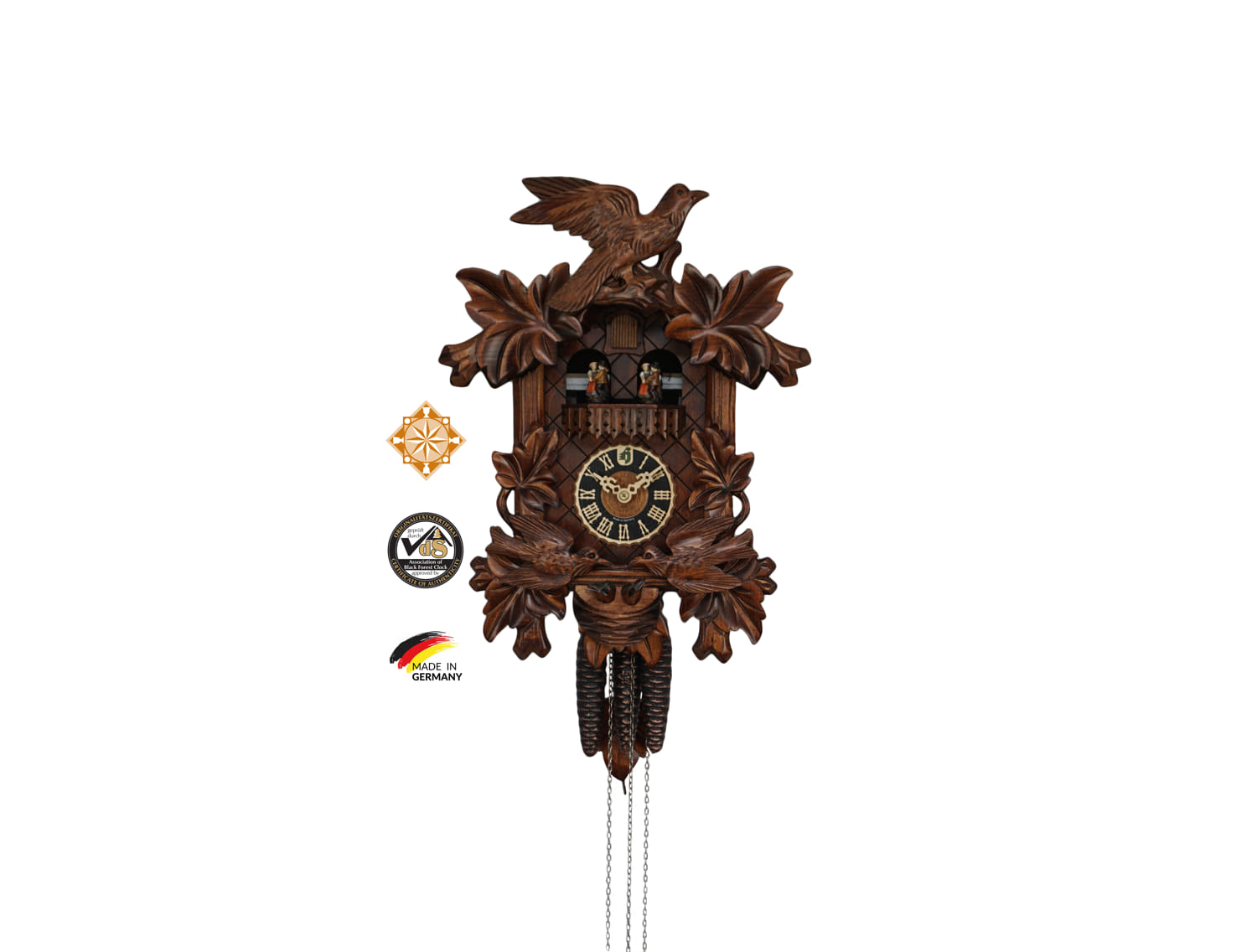 Cuckoo Clock | Traditional, Moving Birds | 1 Day Movement | Music