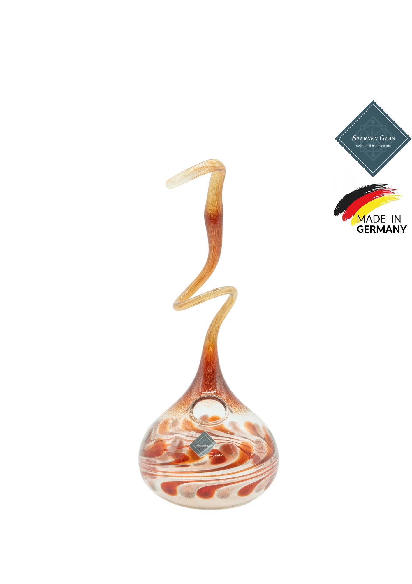 STERNEN GLAS | Rose Vase | S Shape Red STERNEN GLAS | Rose Vase | S Shape Red