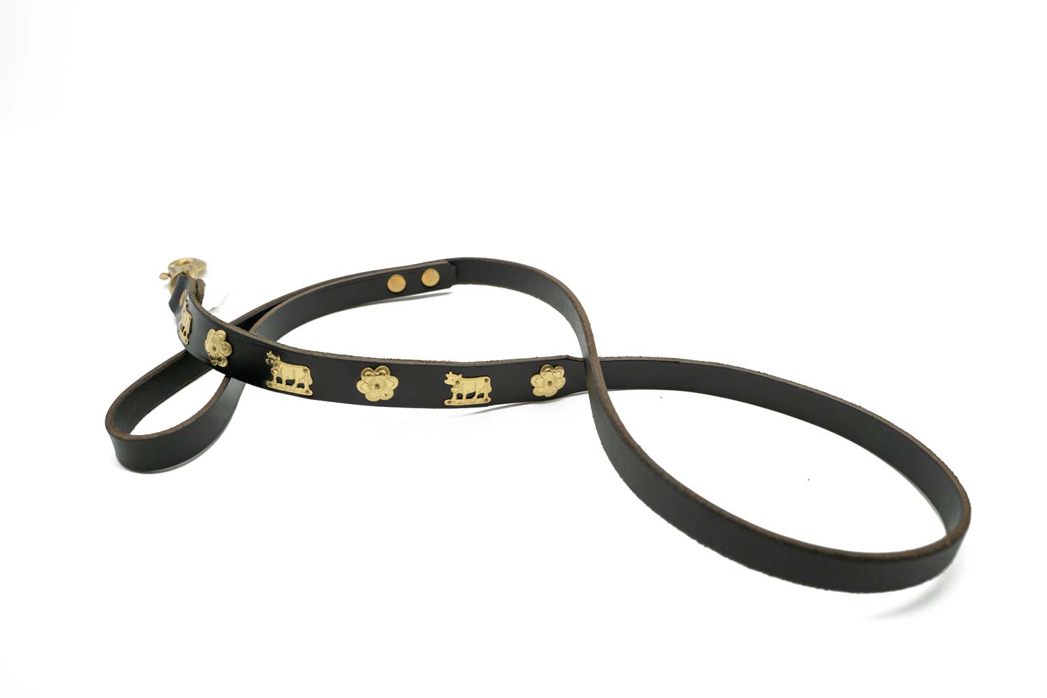 Leather Dog Leash | Brass Fitted