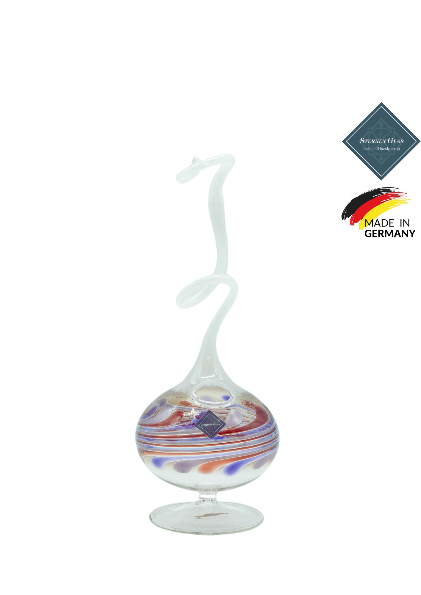 STERNEN GLAS | Rose Vase with Pedestal | White STERNEN GLAS | Rose Vase with Pedestal | White