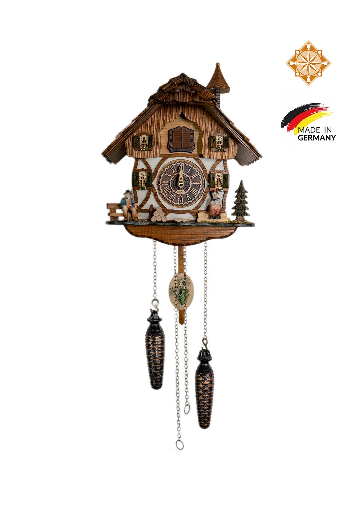 Cuckoo Clock | Black Forest Couple | Battery