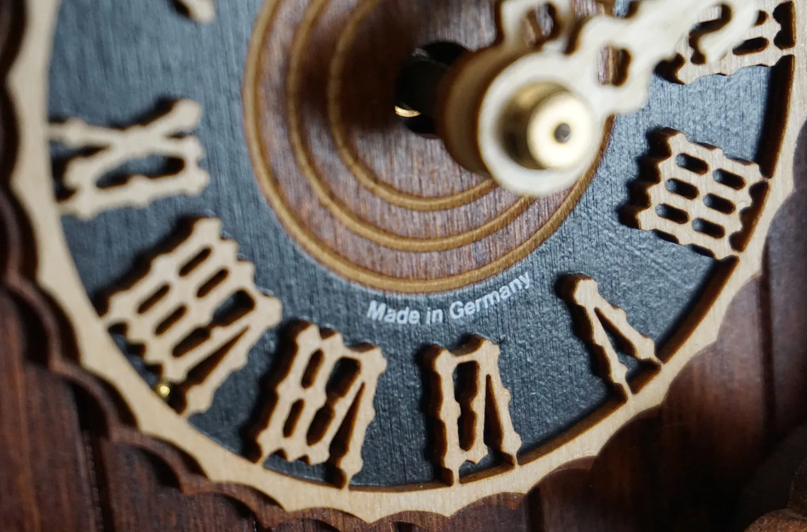 Black Forest Clocks Dial of the authentic mechanical black forest cuckoo clock made in germany