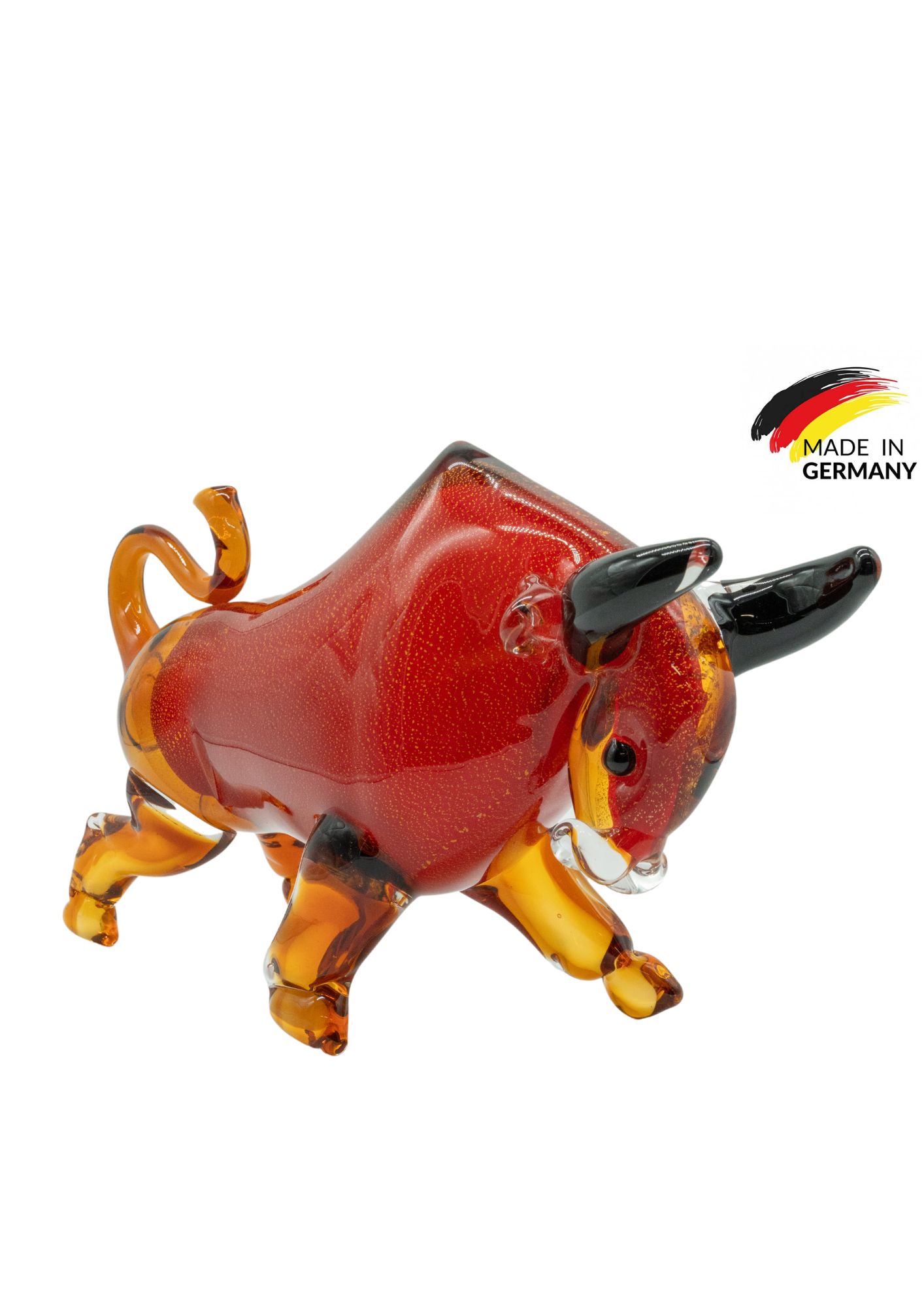 Glass Bull | Red | 19cm Glass Bull | Red | 19cm