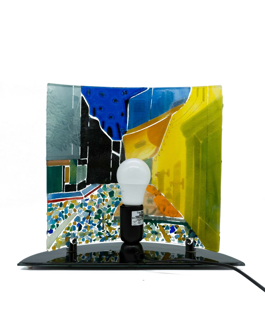 Sebino Glass | Curved Lamp | "The Café terrace at night" Collection