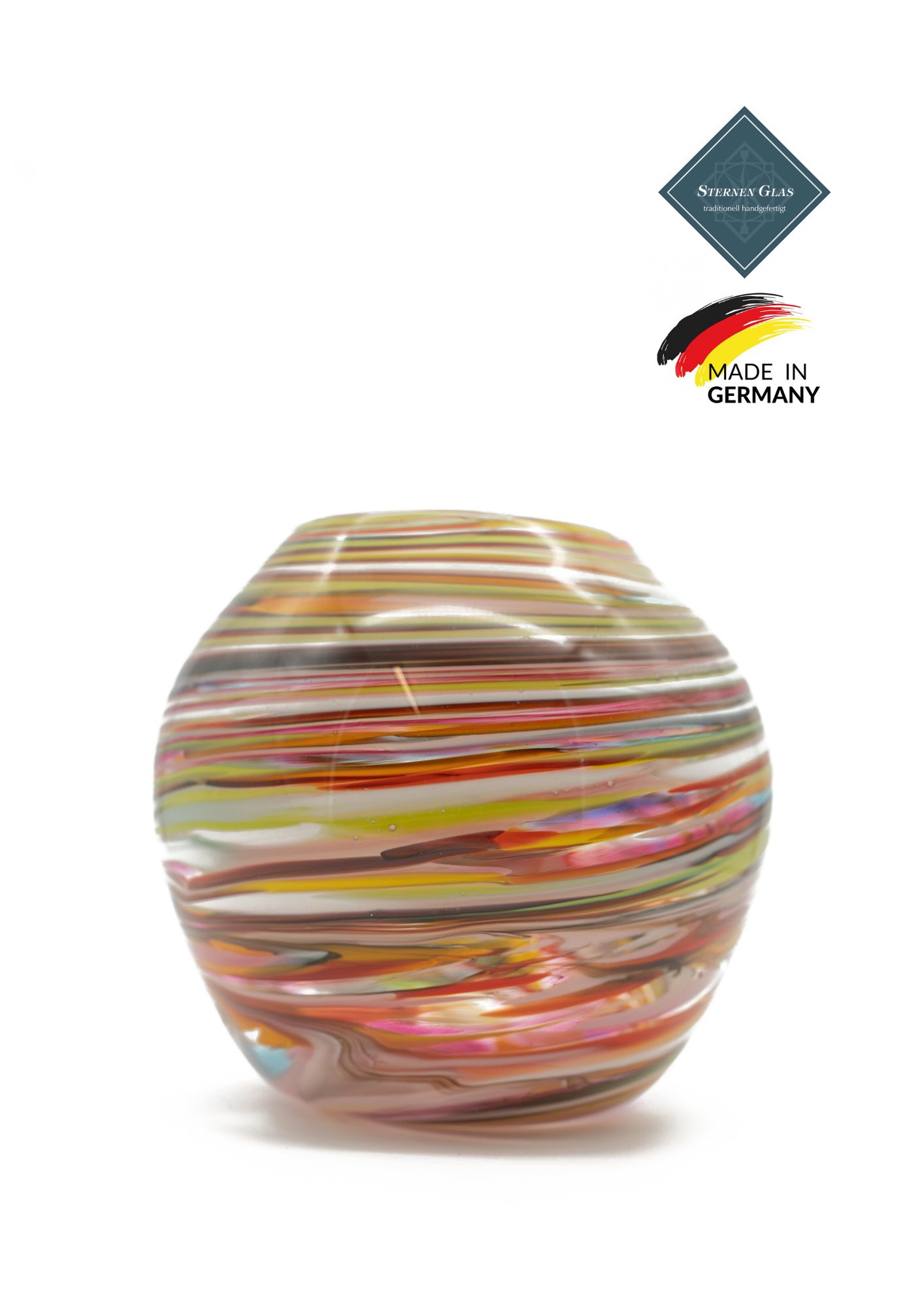 STERNEN GLAS | Round Vase | Colorful STERNEN GLAS | Round Vase | Colorful