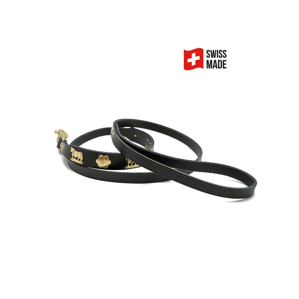 Leather Dog Leash | Brass Fitted | Thin