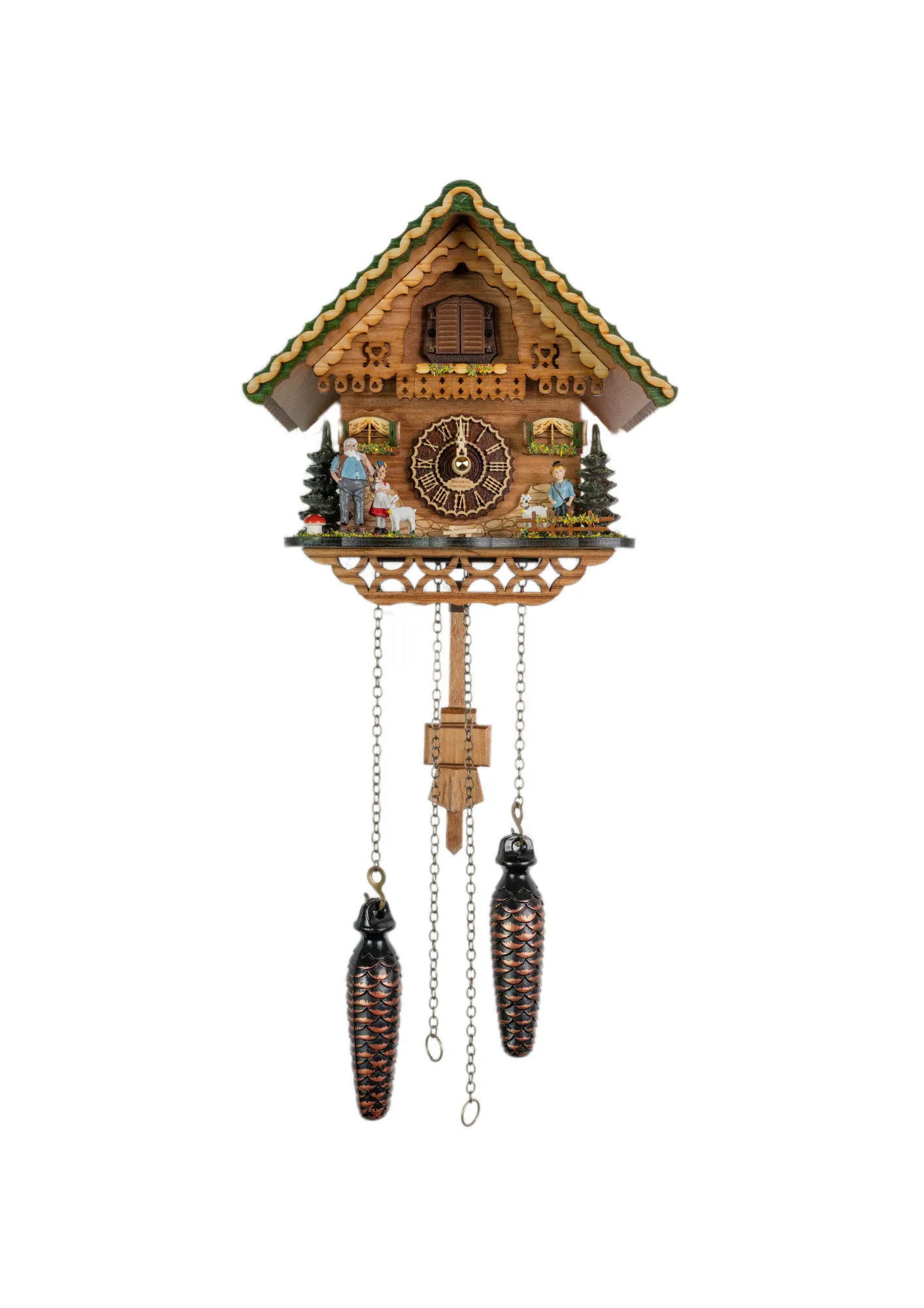 Cuckoo Clock  Black Forest Heidi House  Battery (1) Heidi Story Black Forest Chalet battery cuckoo clock with music made by Trenkle Uhren