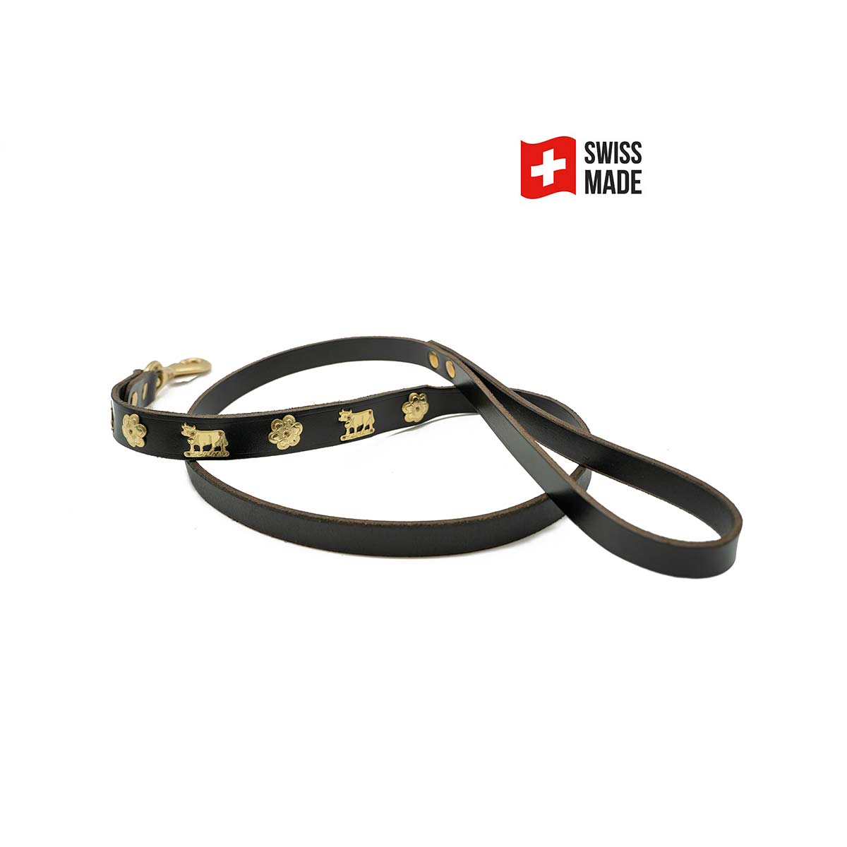 Leather Dog Leash | Brass Fitted | Thick