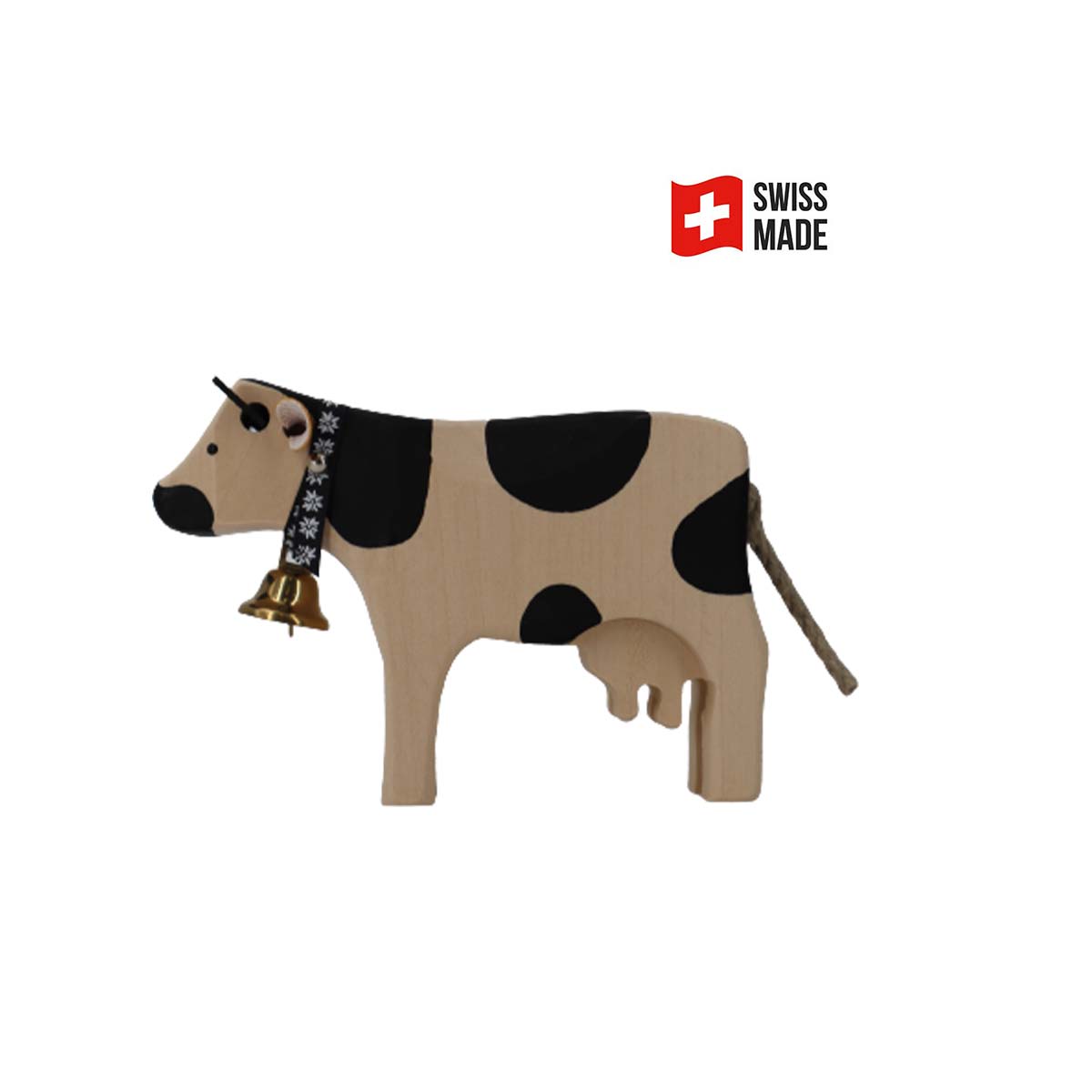 Wooden Figure | Cow | Black