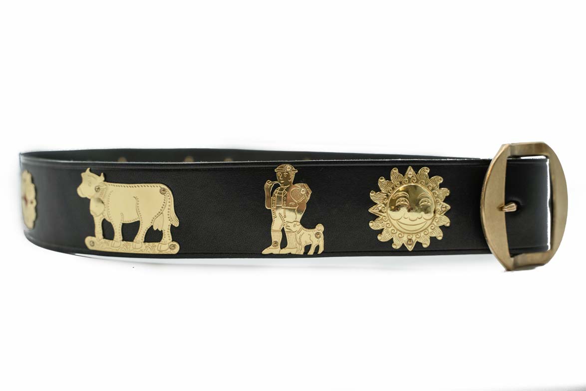 Leather Belt | Brass Fittings | 105cm