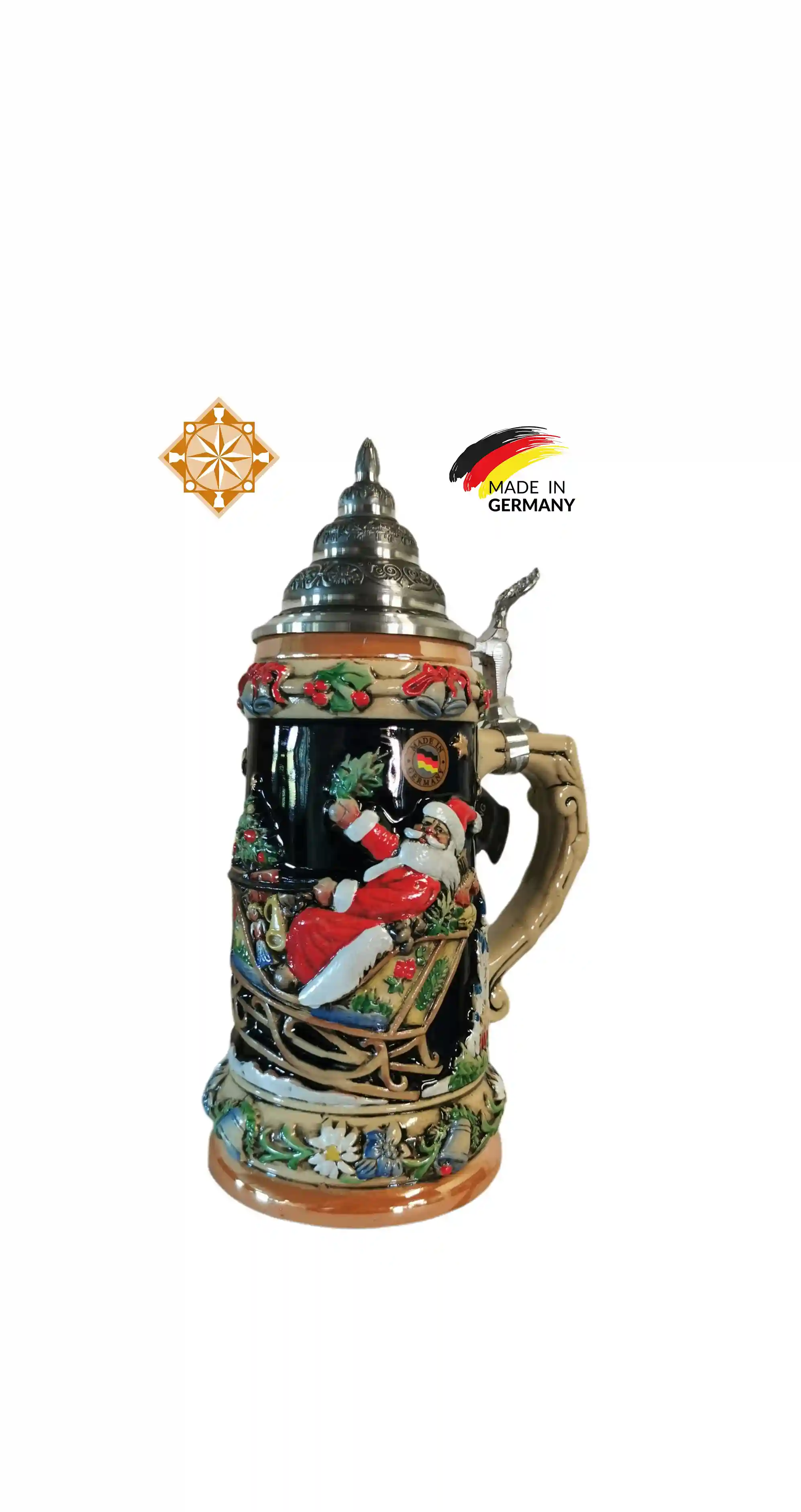 Beer Stein | Santa in Sleigh Beer Stein | Santa in Sleigh