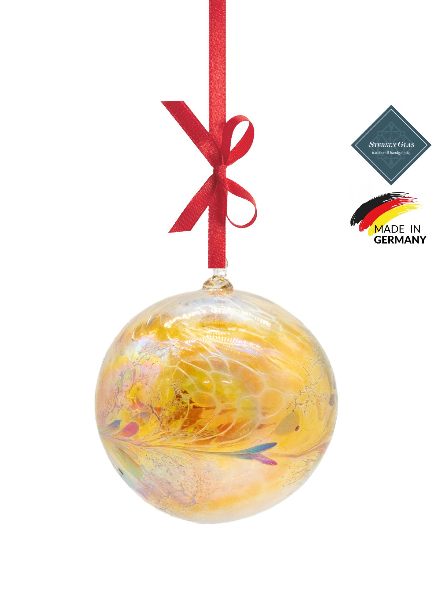 STERNEN GLAS | Decorative Sphere | Gold 12cm STERNEN GLAS | Decorative Sphere | Gold 12cm