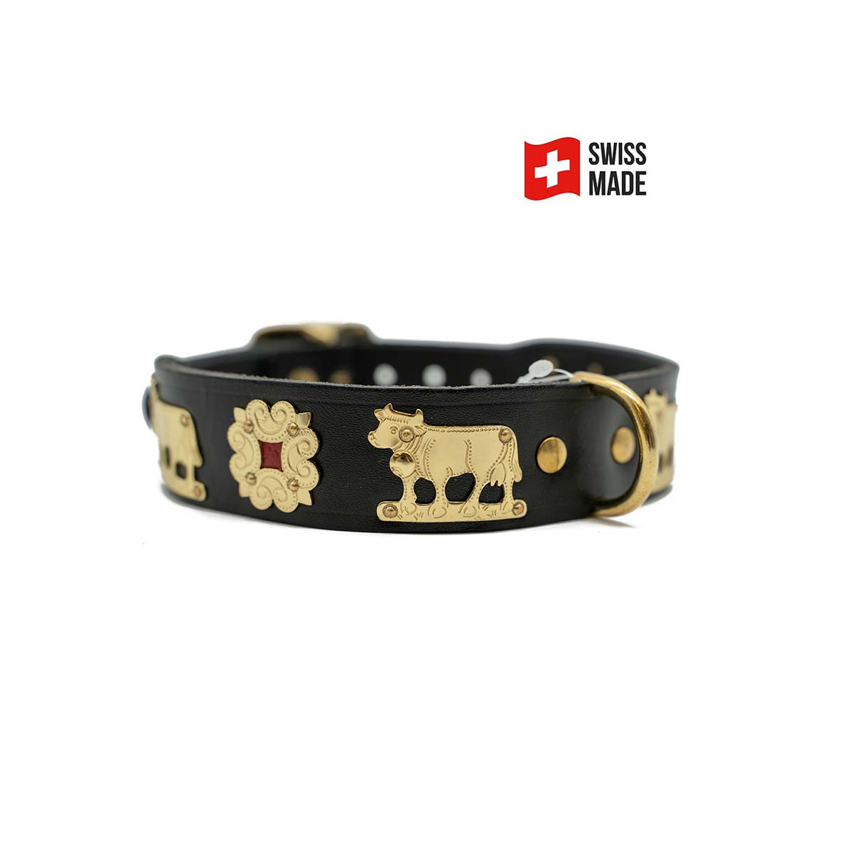 Leather Dog Collar | Brass Fitted | 17.7 inch