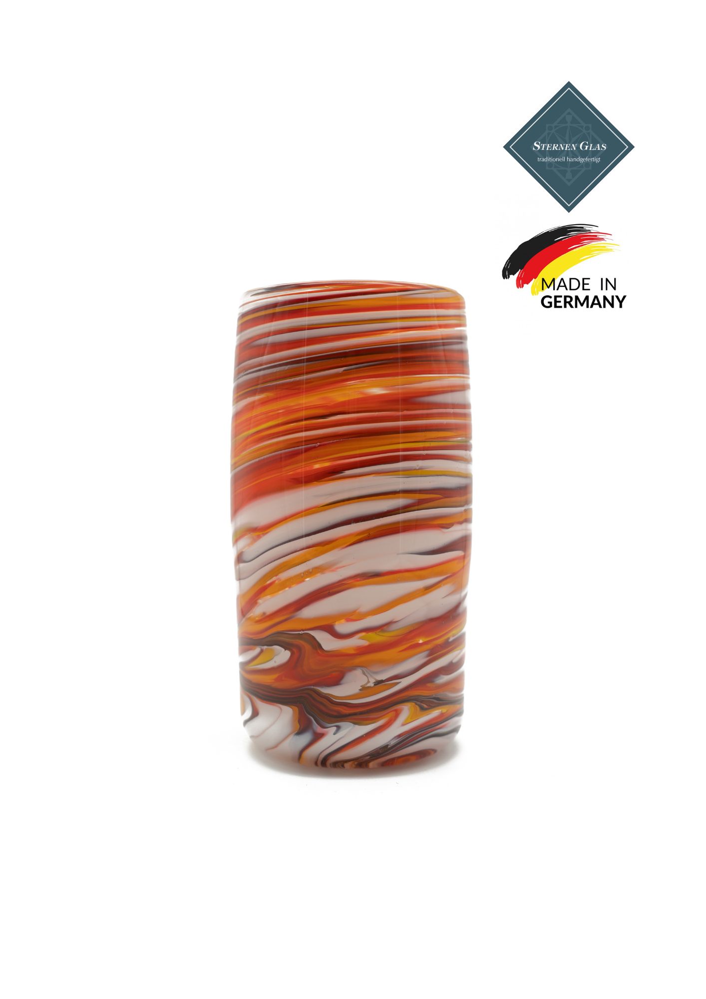 STERNEN GLAS | Cylinder Vase  | Orange