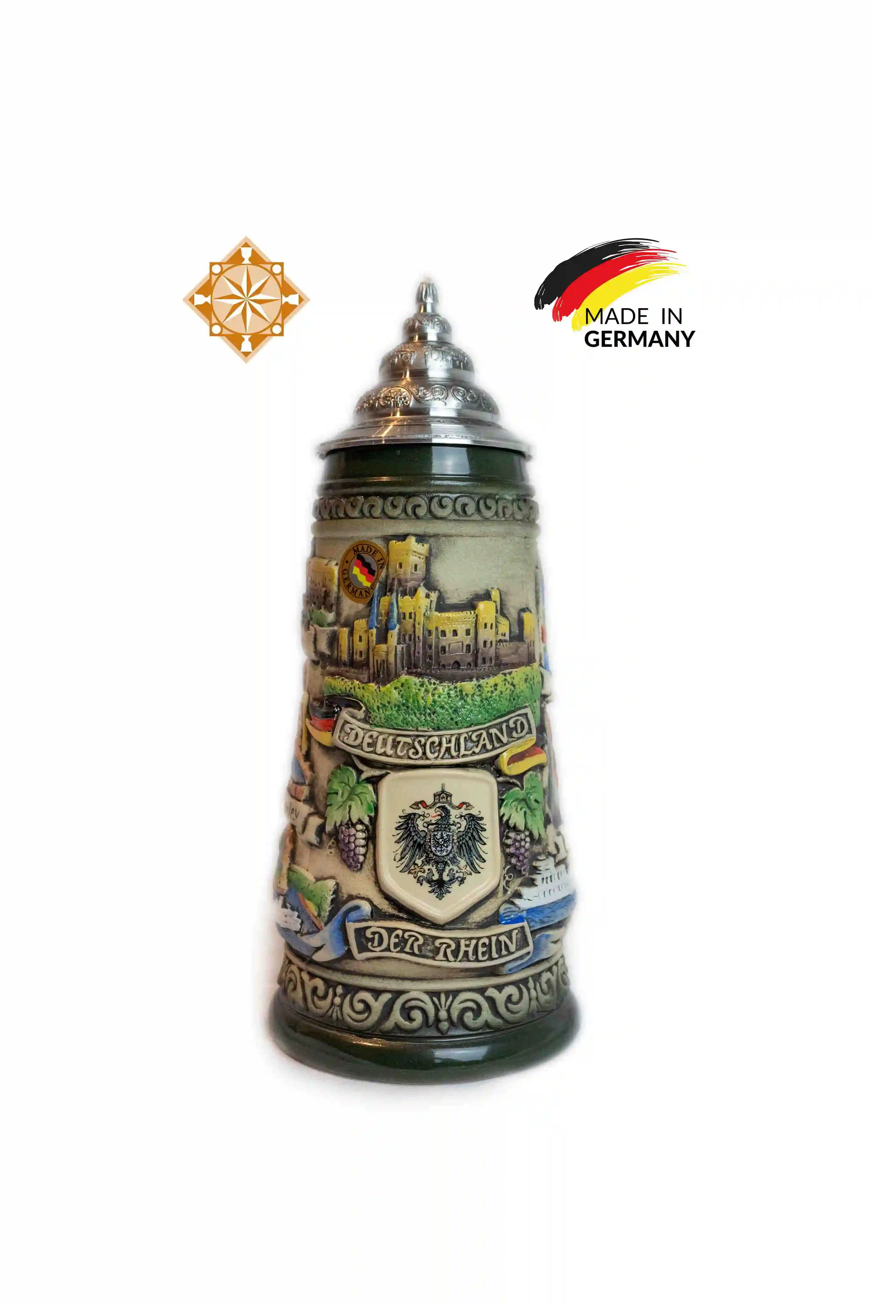 Beer Stein | Rhine Panorama | L Beer Stein | Rhine Panorama | L